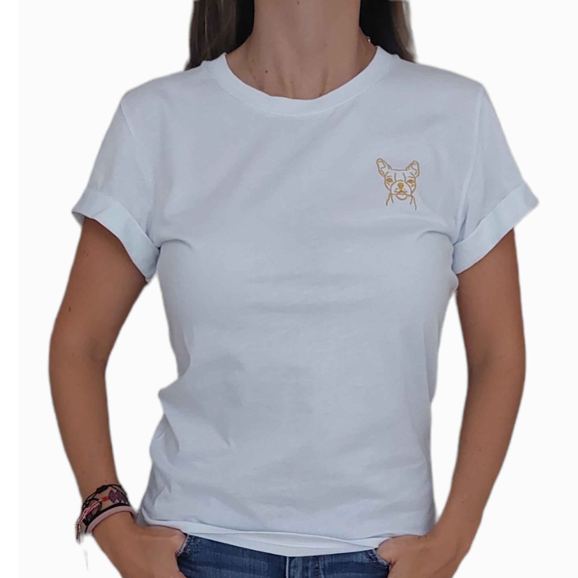 Camiseta best sale blanca bordada